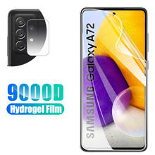 2-em-1 capa completa frente hidrogel filme para samsung galaxy a72 a71 protetor de tela para galaxy a 72 a 71 uma câmera lente protetora 2024 - compre barato