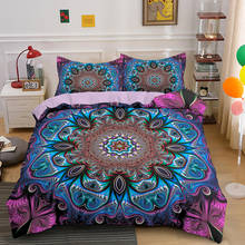 Juego de ropa de cama Bohemia con Mandala 3D, edredón con funda de almohada, decoración textil para el hogar, tamaño Queen, 2/3 unidades 2024 - compra barato