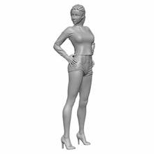 1/20 modern woman stand with hair (NO BASE ) Resin figure Model kits Miniature gk Unassembly Unpainted 2024 - buy cheap