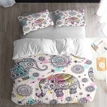 HELENGILI 3D Bedding Set Elephant Print Duvet cover set lifelike bedclothes with pillowcase bed set home Textiles #DX-12 2024 - buy cheap