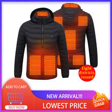 Jaqueta com capuz aquecida masculina, casaco com aquecimento térmico usb para caminhadas ao ar livre tamanho asiático 2024 - compre barato
