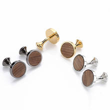 French Cufflinks Business Banquet Wedding Suit High Quality Jewelry High-grade Sandalwood Cuff Links for Men's Fashion Gifts 2024 - buy cheap