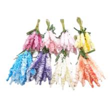 Flores artificiales de lavanda para decoración del hogar, miniflores de PE para decoración del hogar, bricolaje, regalo artesanal, corona de novia, guirnalda para adorno de hierba, 10 unids/lote 2024 - compra barato