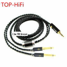 TOP-HiFi 8 Cores 2.5/4.4mm Balanced Upgrade Cable for Meze 99 Classics T1P T5P t1 d8000 MDR-Z7 D600 D7100 Headphone 2024 - buy cheap