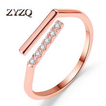 ZYZQ New Minimalist Style Ring Word Line Design Opening Adjustable Index Finger Ring Fashion Cocktail Party Ladies Accessories 2024 - buy cheap