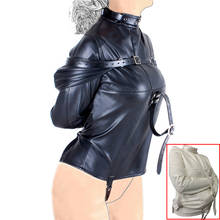 BDSM Women's Sexy Lingerie Medical Play,Open Crotch Leather Straitjacket With Armbinder Bondage,Sex Toys For Couples 2024 - buy cheap