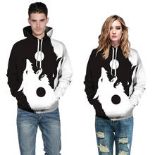 Size S-3XL 3D Yin Yang Wolf Fire Hoodies Hooded Sweatshirt Women Men Pullover Male Female Harajuku Sportswear Hip Hop Clothes 2024 - buy cheap