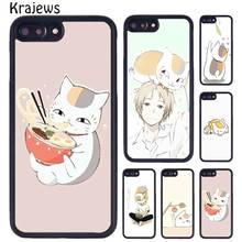 Чехол для телефона krajew Nyanko Sensei natможно Yuujinchou для iPhone X XR XS 11 12 13 Pro MAX 5 6 6S 7 8 Plus Samsung Galaxy S8 S9 S10 2024 - купить недорого