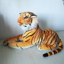 real life toy about 45x25cm prone yellow tiger plush toy soft toy,Xmas gift h0285 2024 - buy cheap