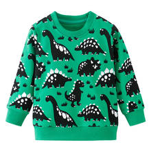 Children Dinosaurs Sweatshirts Cotton Boys Girls Tops for Autumn Winter Animals Printed Kids Shirts Long Sleeve Baby Clothing 2024 - buy cheap