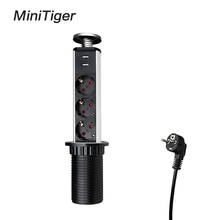 Minitiger-toma de corriente con 2 puertos de carga USB, accesorio para mesa de cocina, escritorio, encimeras retráctiles, 16A 2024 - compra barato