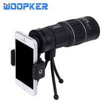 Telescopio Monocular con ajuste de enfoque, lente de teléfono con Clip y trípode, Mini telescopio de visión nocturna para iPhone y Samsung Smartphon, 16X 2024 - compra barato