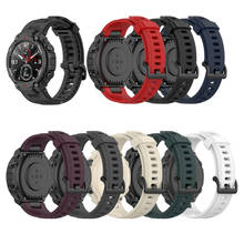 Correa de silicona para reloj inteligente Amazfit t-rex, accesorios de repuesto, pulsera, t-rex 2024 - compra barato