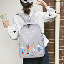 Рюкзак для женщин нейлоновый школьный водонепроницаемый студенческий рюкзак с принтом Большая вместительная сумка через плечо школьный ранец 2024 - купить недорого
