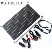 BUHESHUI Portable 20W 18V/5V Solar Panel Charger For 12V Car / Boat Battery /Mobile Phone Semi-flexible Monocrystalline 2024 - buy cheap