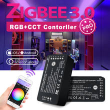 Gledopto zigbee 3.0 rgbcct led strip controlador pro trabalho com alexa echo mais smartthings rf remoto inteligente app controle de voz 2024 - compre barato