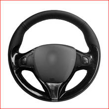 Black PU Faux Leather DIY Car Steering Wheel Cover for Renault Clio 2013-2016 Captur 2013-2015 Renault Samsung QM3 2013-2015 2024 - buy cheap