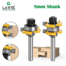 LAVIE 2pcs 8mm Shank Joint Assemble Router Bits Tongue & Groove T-Slot Milling Cutter for Wood Woodwork Cutting Tools MC02121 2024 - buy cheap