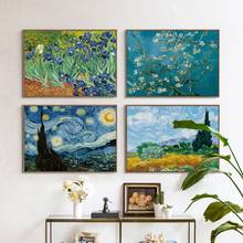 Pintura al óleo de Van Gogh 07G, obra de girasol, albaricoque, lienzo abstracto, impresión artística, póster, imagen, pared, casa, decoración, murales 2024 - compra barato