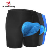QUESHARK-ropa interior de ciclismo para hombre, pantalones cortos con almohadilla de Gel 3D, a prueba de golpes, para ciclismo de montaña o de carretera 2024 - compra barato