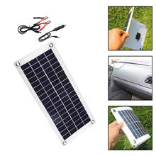 20W Portable Solar Panel Kit Outdoor Car Boat Battery Power Supply With Clip Cigarette Lighter Car Charger For Cars And Boats 2024 - buy cheap