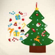 Дети DIY войлочная Рождественская елка с орнаментом Детские Рождественские подарки для новогодних дверей Настенное подвесное Рождественское украшение 2024 - купить недорого