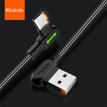 MCDODO 90° USB Cable For Xiaomi Redmi Huawei Samsung Fast Charging Micro USB Type C Cable For iPhone 12 11 Pro MAX XS XR X 8 7 6 2024 - buy cheap