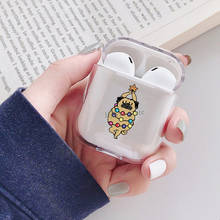 Christmas Pug Santa Claus funny Case For Apple Airpods 1/2 Protective Earphone Cover For Airpods Charging Box Case 2024 - buy cheap