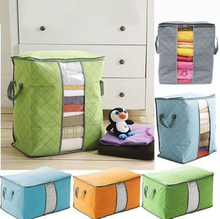 Foldable Quilt Storage Bag Non-woven Portable Clothes Storage Box Organizer Tidy Pouch Suitcase Home Storage Box Container Bag 2024 - buy cheap