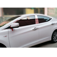 Накладки на окна автомобиля из нержавеющей стали для hyundai elantra 2010 2011 2012 2013 2014 2015 2016 hyundai Avante i35 Elantra 2024 - купить недорого