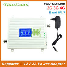 2G 3G 4G Tri Band Booster GSM 900 WCDMA 2100 LTE 2600 Cellular Amplifier Cell Phone Signal Repeater 4G LTE Mobile Signal Booster 2024 - buy cheap
