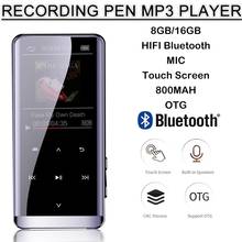 Reproductor de MP3 con auriculares Bluetooth, Radio Fm HiFi, Mini USB, Mp3, pantalla OLED de 1,8 pulgadas, reproductores de música portátiles, grabadora de voz 2024 - compra barato