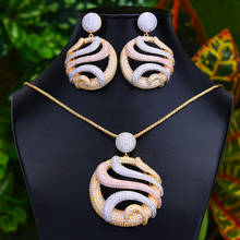 Godki conjunto de brincos femininos, conjunto de 2 peças de colar brincos para mulheres, acessórios estilo brasileiro, presentes de bijuterias moda 2020 2024 - compre barato