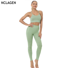 NCLAGEN Seamless Suit Fitness Bra Pants Yoga Set Women Sports Running Quick Drying Gym Sport Workout Running Push-up Sportwear 2024 - buy cheap