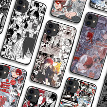 Shoto todoroki meu herói academia anime tpu caso de telefone de vidro para iphone se 6s 7 8 plus x xr xs 11 12 13 mini pro max samsung redmi 2024 - compre barato