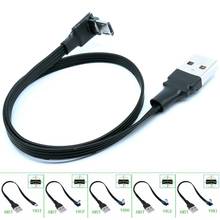 Cable conector de carga de datos, Micro USB macho a USB macho de 90 grados, arriba, abajo, izquierda y derecha, 25cm, 50cm para tableta de 5 pies y 1m 2024 - compra barato