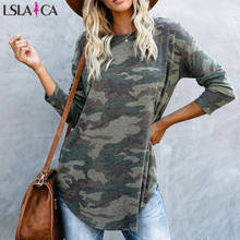 Winter women blouses long sleeve O-neck Camouflage print shirts casual wild slim women tops streetwear blouses shirt 2024 - buy cheap