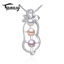 FENASY Natural Pearl Necklace For Women Pearl Jewelry Custom Party Pendant With Chain Cubic Zirconia Choker Necklace 2024 - buy cheap