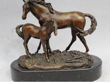 Escultura de Arte de decoración, estatua de dos caballos, mármol, cobre, bronce puro occidental 2024 - compra barato