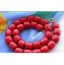 Collar de cuentas de coral rojo, joyería enorme, 19 ", 16MM, envío gratis 2024 - compra barato