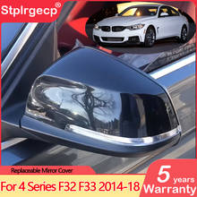 For BMW 4 Series F32 F33 F36 420i 428i 435i Coupe 2014-2018 Bright Black Car Review Mirror Shells Side Wing Mirror Cover Cap 2024 - buy cheap