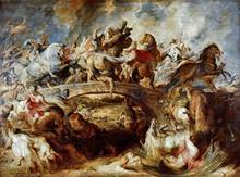 Cuadro decorativo de la batalla de las Amazonas de Peter Paul Rubens, póster de seda, arte de pared para el hogar, Alemania 2024 - compra barato