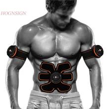 Eletroestimulador abdominal masculino, equipamento para treino doméstico de exercício da barriga, adesivo corporal para eletroestimulador elétrico 2024 - compre barato