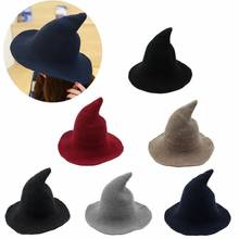 Modern Witch Hat Wool Halloween Party Witch Hats Fedoras Women 2024 - buy cheap