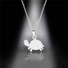 Cute Sea Turtle Pendant Necklace for Women Stainless Steel Jewelry Choker Chain Statement Necklace Jewellery Gifts Collare 2024 - buy cheap
