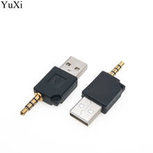 Yuxi-adaptador auxiliar aux macho 3.5mm para usb 2.0, 4 polegadas, adaptador para apple ipod shuffle, 2ª, mp3 2024 - compre barato