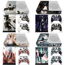 Funda de calcomanía para consola Xbox One S, pegatinas de vinilo, 2 mandos, envío directo gratis 2024 - compra barato