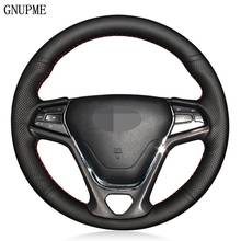 DIY Black Genuine Leather Car Steering Wheel Cover For Chery Arrizo 5 5e 2016-2018 Tiggo 3X 3xe 2016-2018 eQ1 2017 2018 2024 - buy cheap
