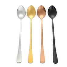 Long Handle Stainless Steel Coffee Spoons Stirring Ice Spoon for Coffee Tea Dessert Drink Mixing Milks KitchenTableware 2024 - buy cheap