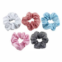 5 Pcs Women Scrunchie Pack Headwear Girls Hair Accessories Korean Elastic Hair Bands Metallic Scrunchies 2021 VERVAE 2024 - buy cheap